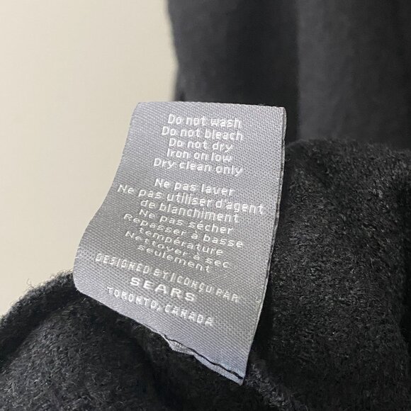 Sears Black Wool Blend Coat - Picture 15 of 15